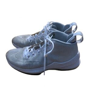 Nike Air Max Infuriate Mid Premium White Silver Basketball AA4439-100-Size 9